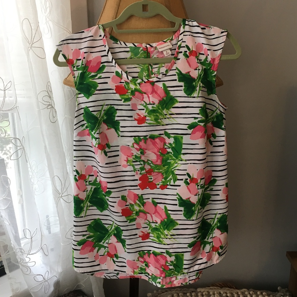 Merona Floral & Stripe Blouse